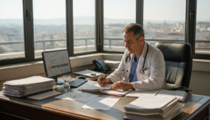 Ο γιατρός μελετά προσεκτικά τα αποτελέσματα της έρευνας για την απώλεια βάρους, εξετάζοντας τα διαγράμματα και τις στατιστικές, ώστε να βγάλει χρήσιμα συμπεράσματα.