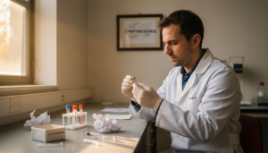 Ένας επιστήμονας παρατηρεί και αναλύει τα αποτελέσματα των πειραμάτων του μέσα στο εργαστήριο, προσπαθώντας να κατανοήσει καλύτερα τα φαινόμενα που μελετά.