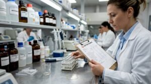 Ο εργαστηριακός τεχνικός ετοιμάζει δείγματα με ρετατροτίδη, φροντίζοντας για την ακρίβεια και την ασφάλειά τους.