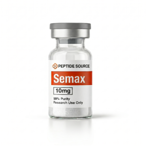 Semax 10mg research peptide vial, nootropic heptapeptide lyophilized powder ≥99% purity for laboratory studies only