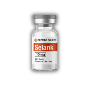 Selank 10mg research peptide vial, anxiolytic heptapeptide lyophilized powder ≥99% purity for laboratory studies only