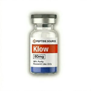 KLOW 80mg quad-peptide blend research vial, GHK-Cu BPC-157 TB-500 KPV lyophilized powder ≥99% purity for laboratory studies only