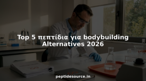 Εργαστηριακός τεχνικός ετοιμάζει δείγματα πεπτιδίων σε σύγχρονο βιοτεχνολογικό εργαστήριο.